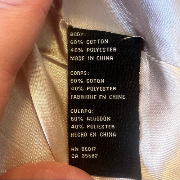 BEBE Womens Trench coat Sz S classic fairy work school, going out, shiny beige - Picture 7 of 16